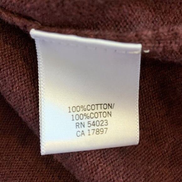 Banana Republic Men’s Pullover 100% Cotton Sweater Red/Maroon Size Large - Picture 10 of 13